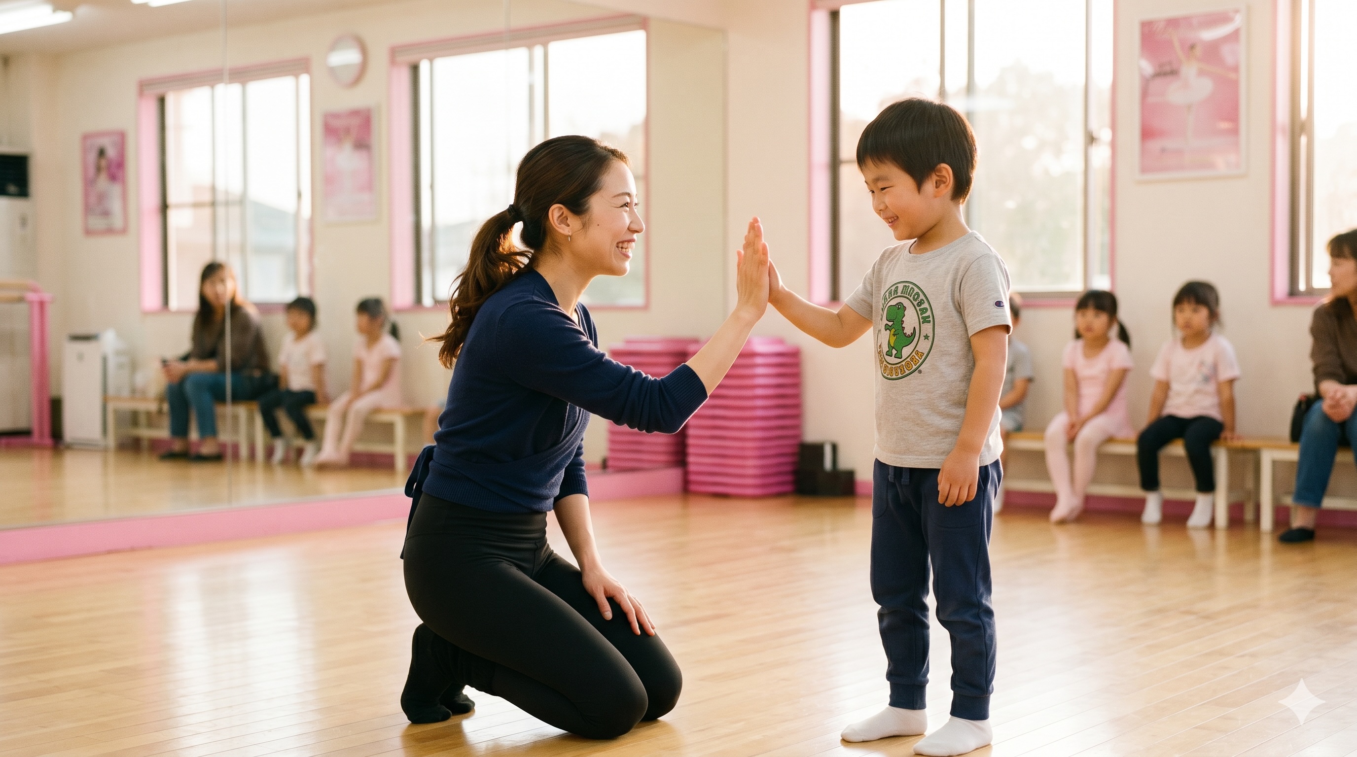 千葉エリアの講師は、技術指導だけでなく、お子様の小さな変化を見逃さずポジティブな言葉をかける「褒め上手」な先生ばかりです。
