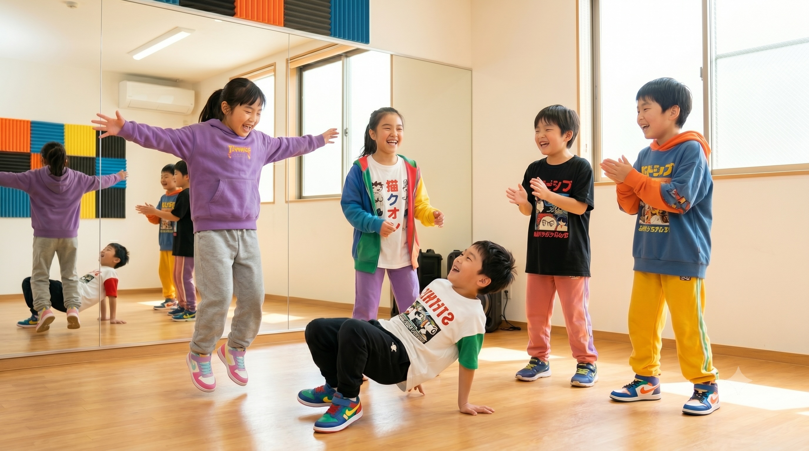 川越・ふじみ野の初心者向けダンススクールLrキッズで自己肯定感を育むレッスンの様子